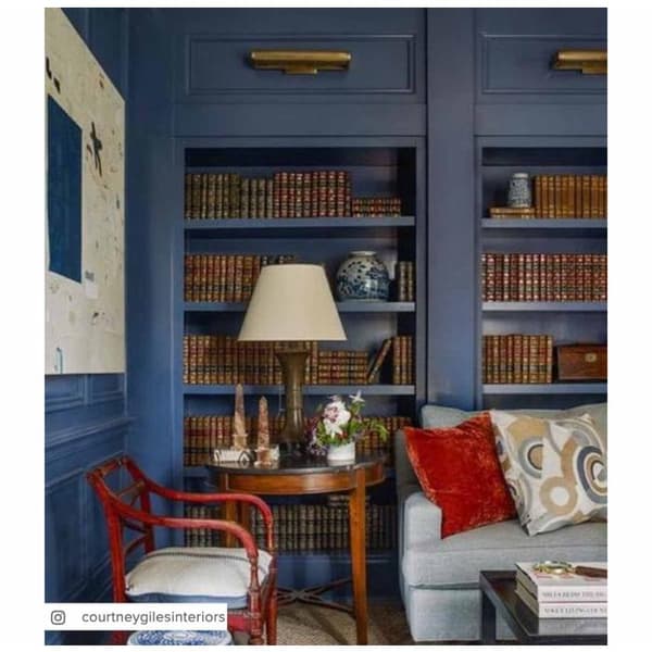 David Large Picture Light Brass, Picture Light, Large, Hand-Rubbed Antique Brass - Andrew Martin