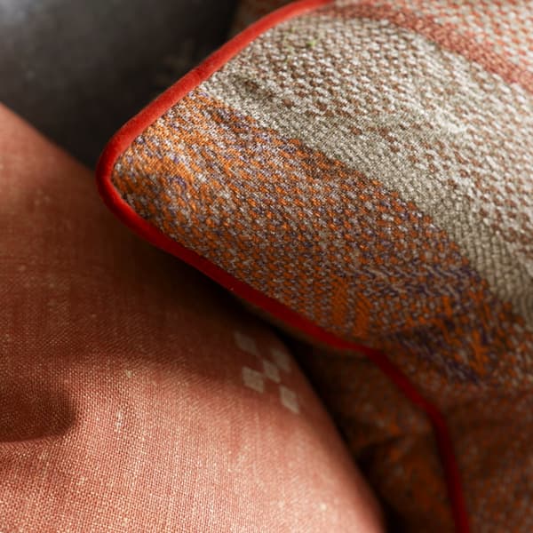 Isthmus Brick / Chocolate, Sustainable Feather, Cushion, 55cm x 55cm, Brick Chocolate - Andrew Martin