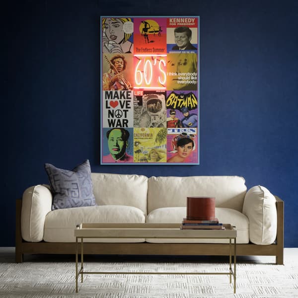 Neon - The Sixties 100X150, 100cm x 150cm - Andrew Martin
