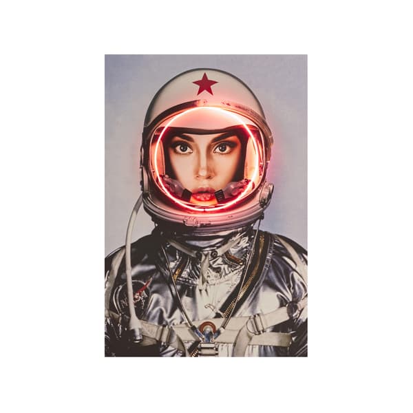 Neon - Space Girl In Silver Only 100X150, 100cm x 150cm - Andrew Martin