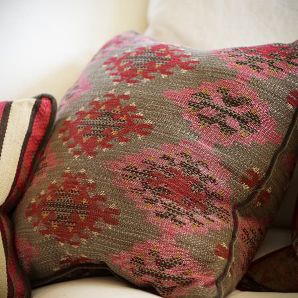 Orillo Pink, Sustainable Feather, Cushion, 55cm x 55cm - Andrew Martin