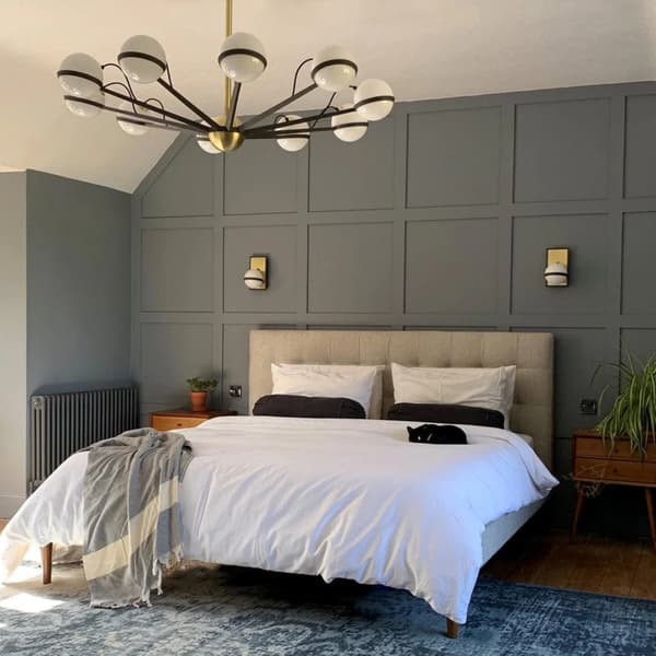 Ace Wall Light, Wall Light, Black/Brass - Andrew Martin