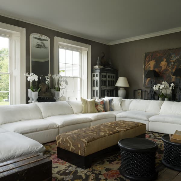 Truman Large White Linen Sectional Sofa | Buy Sectional Sofas Online | High-End Modular Sofas | Linen Sectional Sofa - Andrew Martin