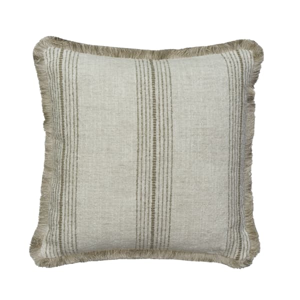 Atrani Stripe Taupe, Sustainable Feather, Cushion - Andrew Martin