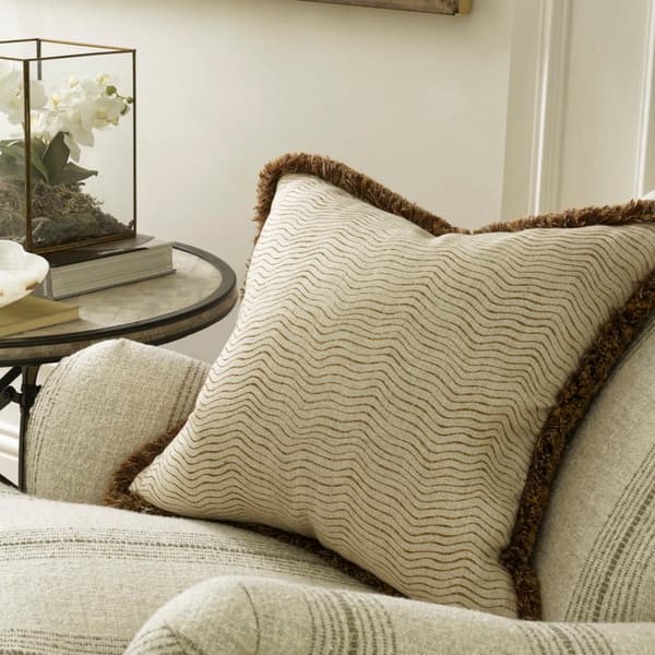 Canalasso Almond, Sustainable Feather, Cushion - Andrew Martin