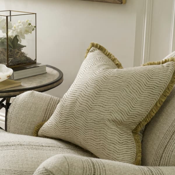 Canalasso Olive, Sustainable Feather, Cushion - Andrew Martin