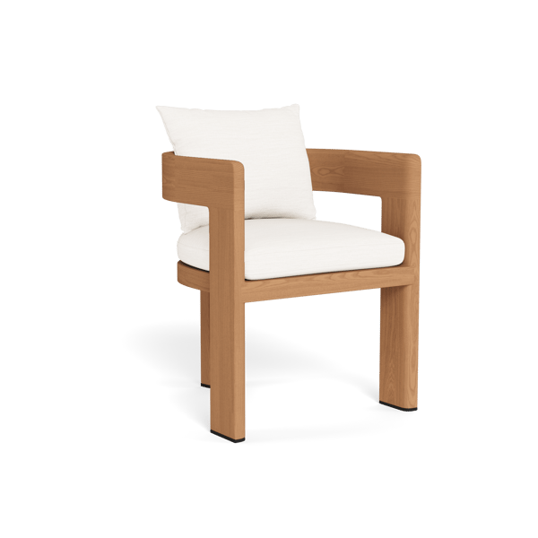 Caicos Dining Chair w/ Arms Teak - Andrew Martin