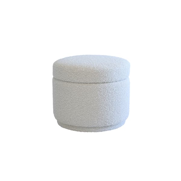 Tondu Storage Ottoman - Cream, Stool - Andrew Martin