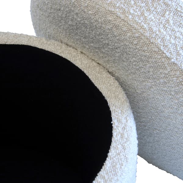 Tondu Storage Ottoman - Cream, Stool - Andrew Martin