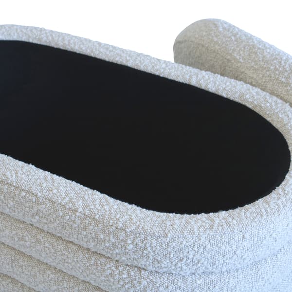 Ofali Storage Ottoman, Stool, White - Andrew Martin