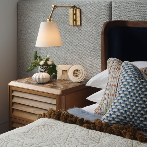 Graves Wall Light Brass, Wall Light, Hand-Rubbed Antique Brass - Andrew Martin