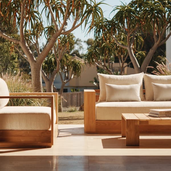 Bora 3 Seater Sofa, 3 Seater, Teak - Andrew Martin