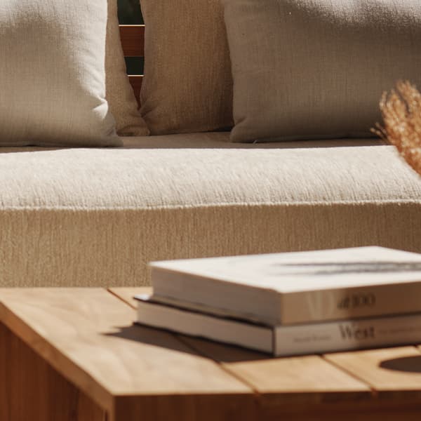 Bora 3 Seater Sofa, 3 Seater, Teak - Andrew Martin