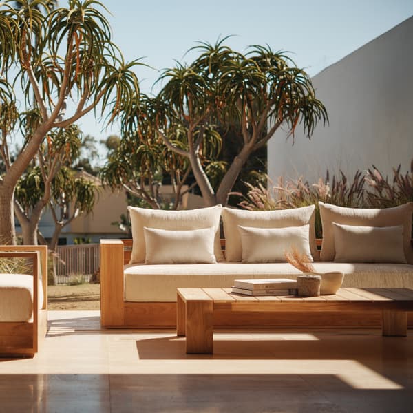 Bora Coffee Table Teak - Andrew Martin