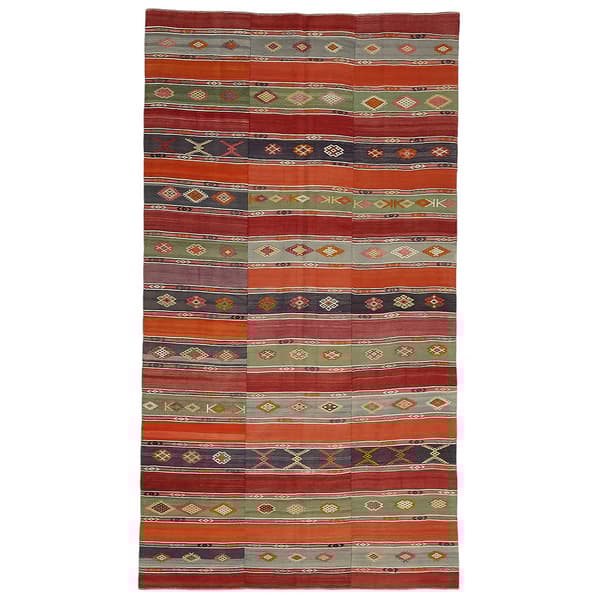 Flat Weave Handmade Kilim Rug #5, Rug - Andrew Martin