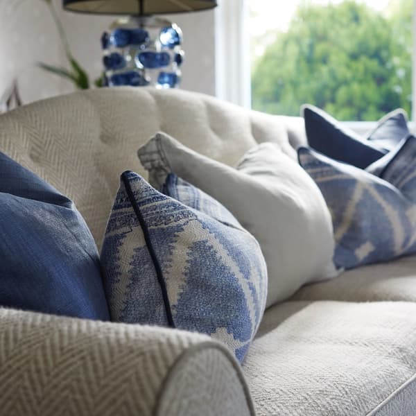 Babylon Denim, Sustainable Feather, Cushion - Andrew Martin