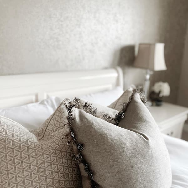 43Csh Ossington Linen Fb Guinea Feather P, Sustainable Feather, Cushion, 43cm x 43cm, Linen/Guinea - Andrew Martin