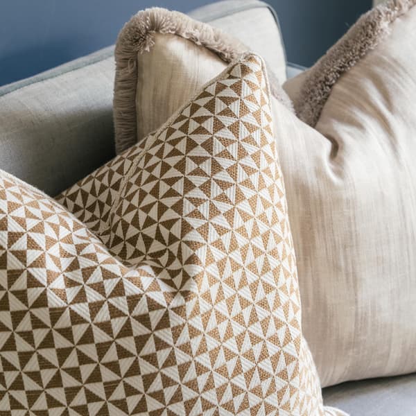 Apulia Canvas/Mattinata, Sustainable Feather, Cushion, 55cm x 55cm - Andrew Martin