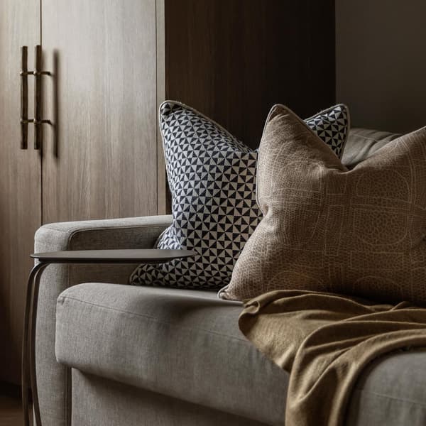Bruton Navy, Sustainable Feather, Cushion - Andrew Martin