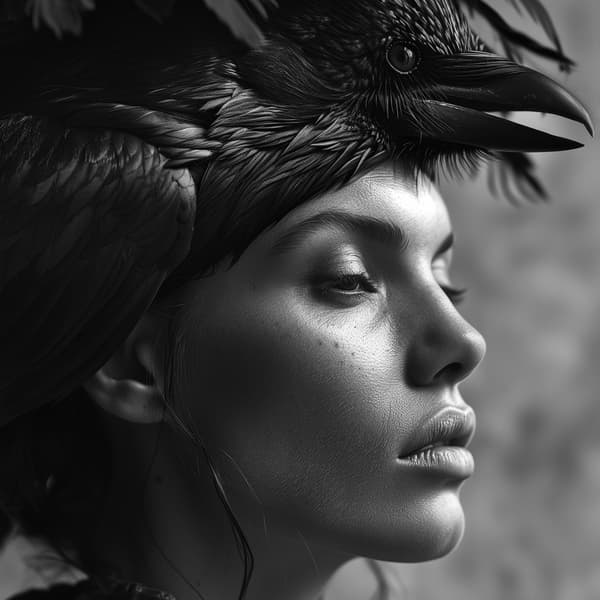 Inspired, 80cm x 120cm, Black & White - Andrew Martin