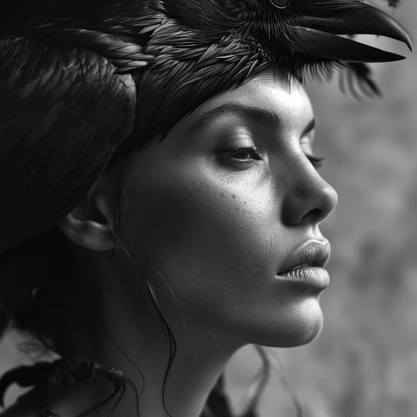 Inspired, 80cm x 120cm, Black & White - Andrew Martin