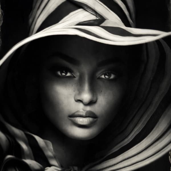 Stripes Of Faith, 80cm x 120cm, Black & White - Andrew Martin