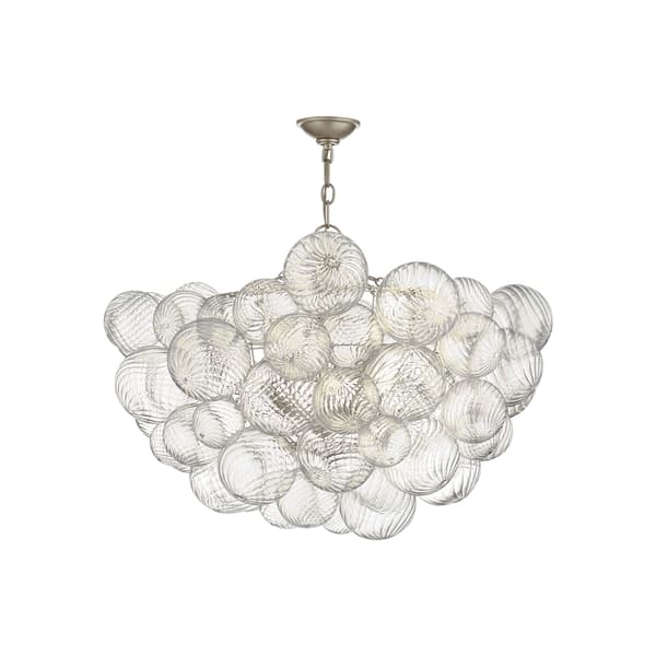 Talia Medium Chandelier - Burnished Silver Leaf, Light, Medium - Andrew Martin