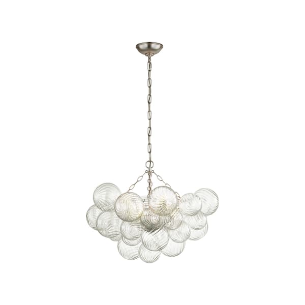 Talia Medium Chandelier - Burnished Silver Leaf, Light, Medium - Andrew Martin