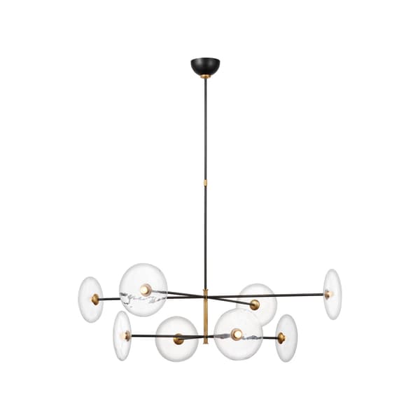 Calvino Radial Chandelier, Light, Brass/Iron - Andrew Martin