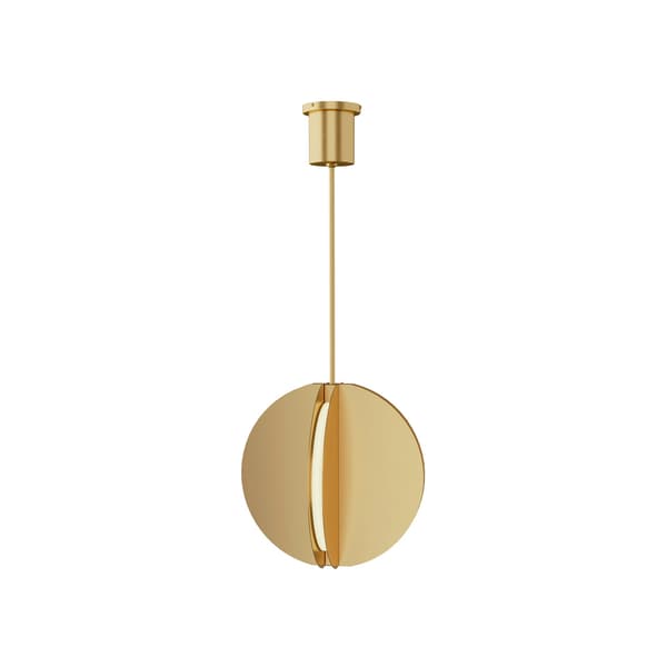 Bau Pendant Natural Brass, Light, Small - Andrew Martin
