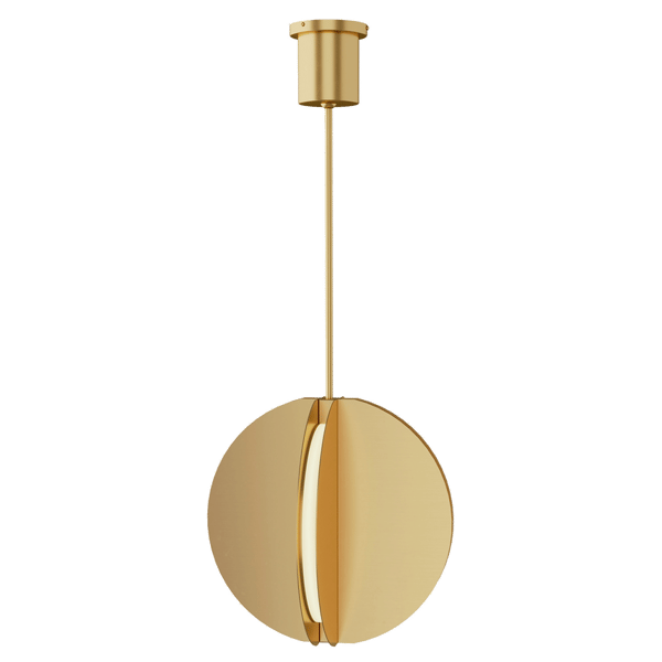 Bau Pendant Natural Brass, Light, Small - Andrew Martin