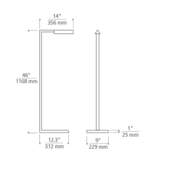 Dessau Floor Lamp Black, Light, Nightshade Black - Andrew Martin