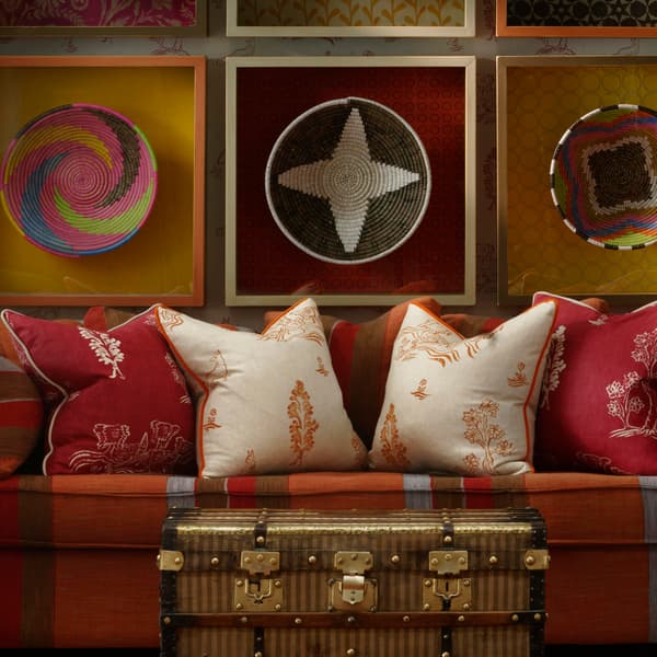 Friendly Folk Melon Orange, Sustainable Feather, Cushion, 55cm x 55cm - Andrew Martin