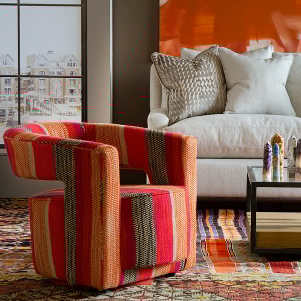 Madison Swivel Chair Llama Orange, Swivel Chair, Llama Orange