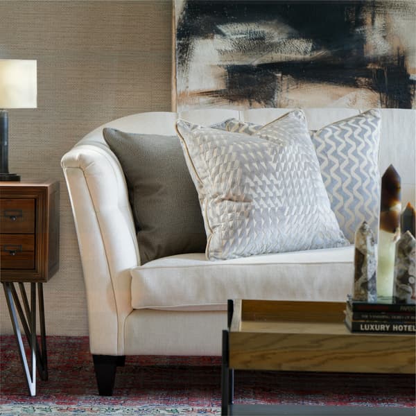 Madison Smoke, Sustainable Feather, Cushion, 55cm x 55cm - Andrew Martin