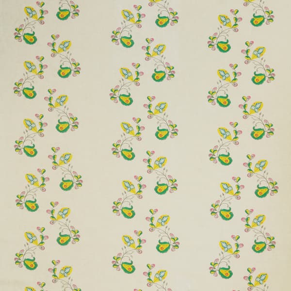 Psycho Sprig Tropical Yellow, Cig Only, Fabric - Andrew Martin