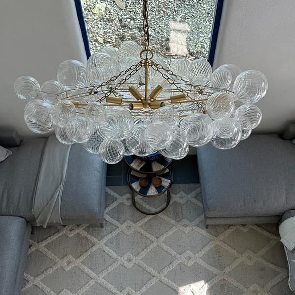 Talia Linear Chandelier Gild, Chandelier, Medium - Andrew Martin