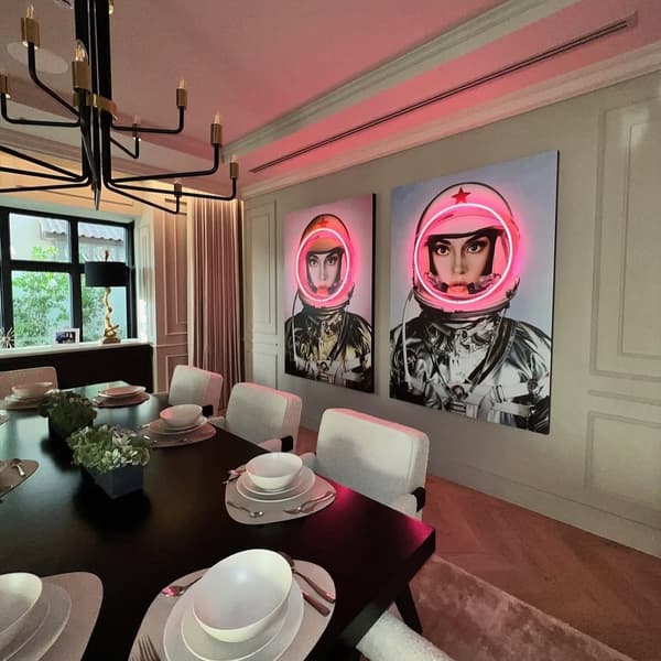 Neon - Space Girl In Gold Only 100X150, 100cm x 150cm - Andrew Martin