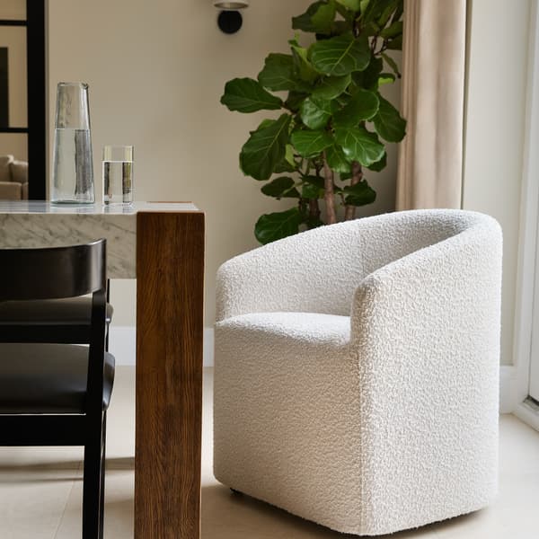 Alto Dining Chair Boucle Cream, Dining/ Arm Chair, Jacquard Boucle