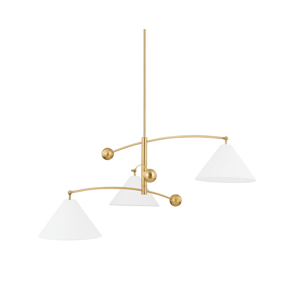 Birdie Chandelier, Light, Brass - Andrew Martin