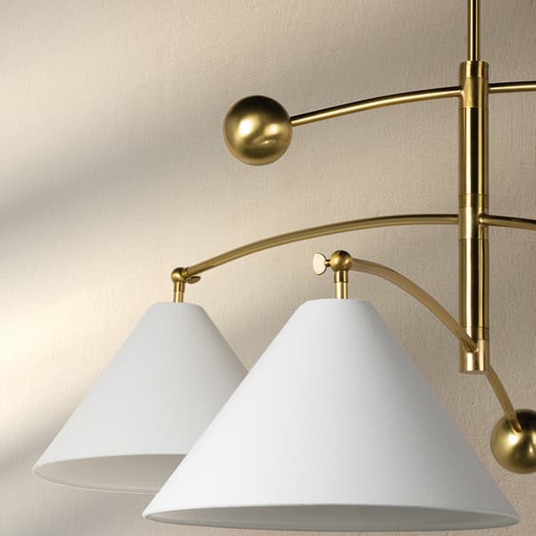 Birdie Chandelier, Light, Brass - Andrew Martin