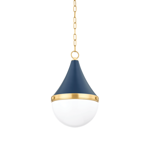 Ciara Pendant Light Soft Navy, Light - Andrew Martin