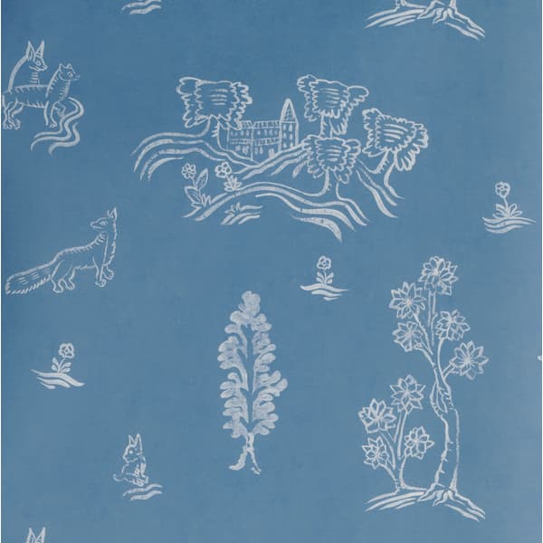 Wychwood Happy Blue, Wallpaper - Andrew Martin