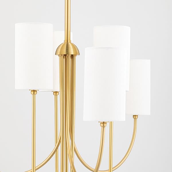 Harlem Large Chandelier, Light, Large, Brass - Andrew Martin