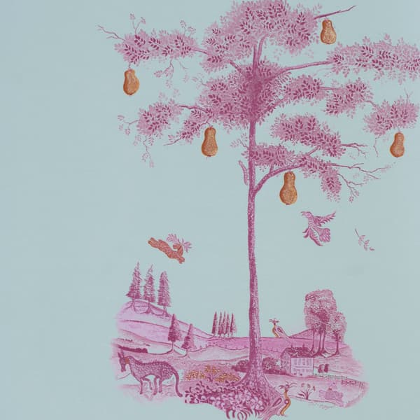 Pear Tree Sunset Pink, Wallpaper - Andrew Martin