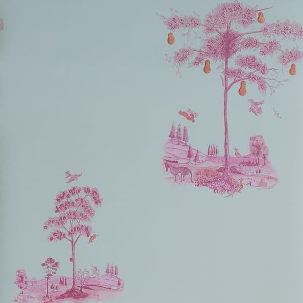 Pear Tree Sunset Pink, Wallpaper - Andrew Martin