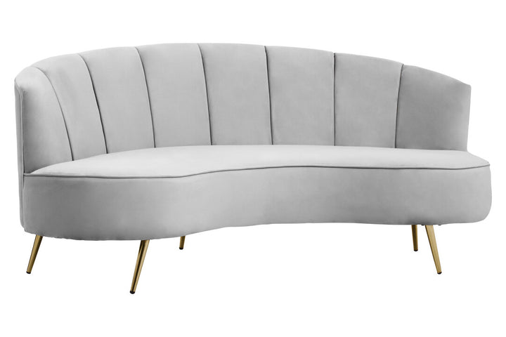 Hawk Three Seat Grey Velvet Sofa