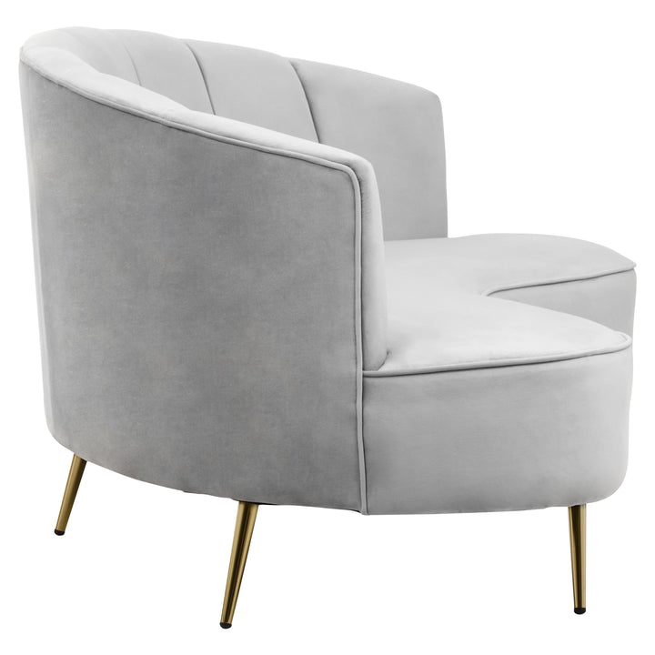 Hawk Three Seat Grey Velvet Sofa