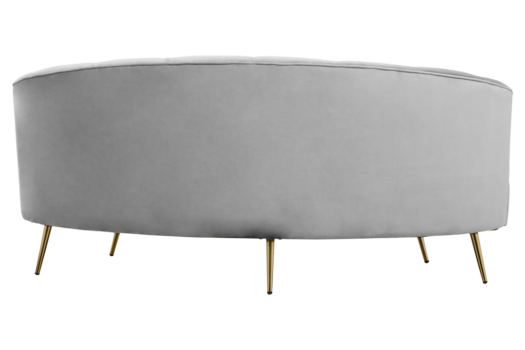 Hawk Three Seat Grey Velvet Sofa