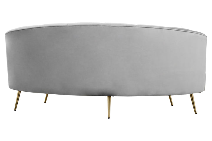 Hawk Three Seat Grey Velvet Sofa